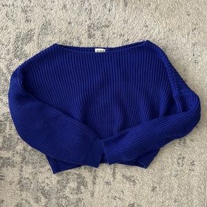 Blue off the shoulder sweater
